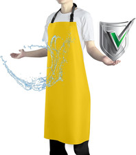 Waterproof Apron with Comfortable Adjustable Bib Rubber Vinyl Dishwasher Heavy D
