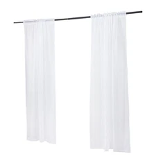 Sheer Curtains 42 W x 84 L inches 2 Panels Window Drapes Rod Pocket Polyester