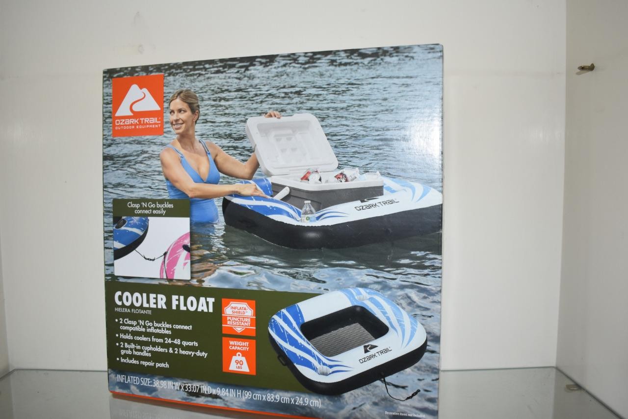 Float Blue & White Ice Chest Tube 43896e Nib