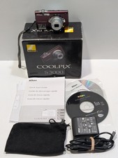 Nikon Coolpix S3000 Digital Camera 12.0MP 4X Plum w Box Case Charger Manual