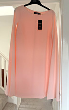 LAUREN RALPH LAUREN PINK OPAL KNEE LENGTH CAPE SLEEVE DRESS UK 16 RRP £