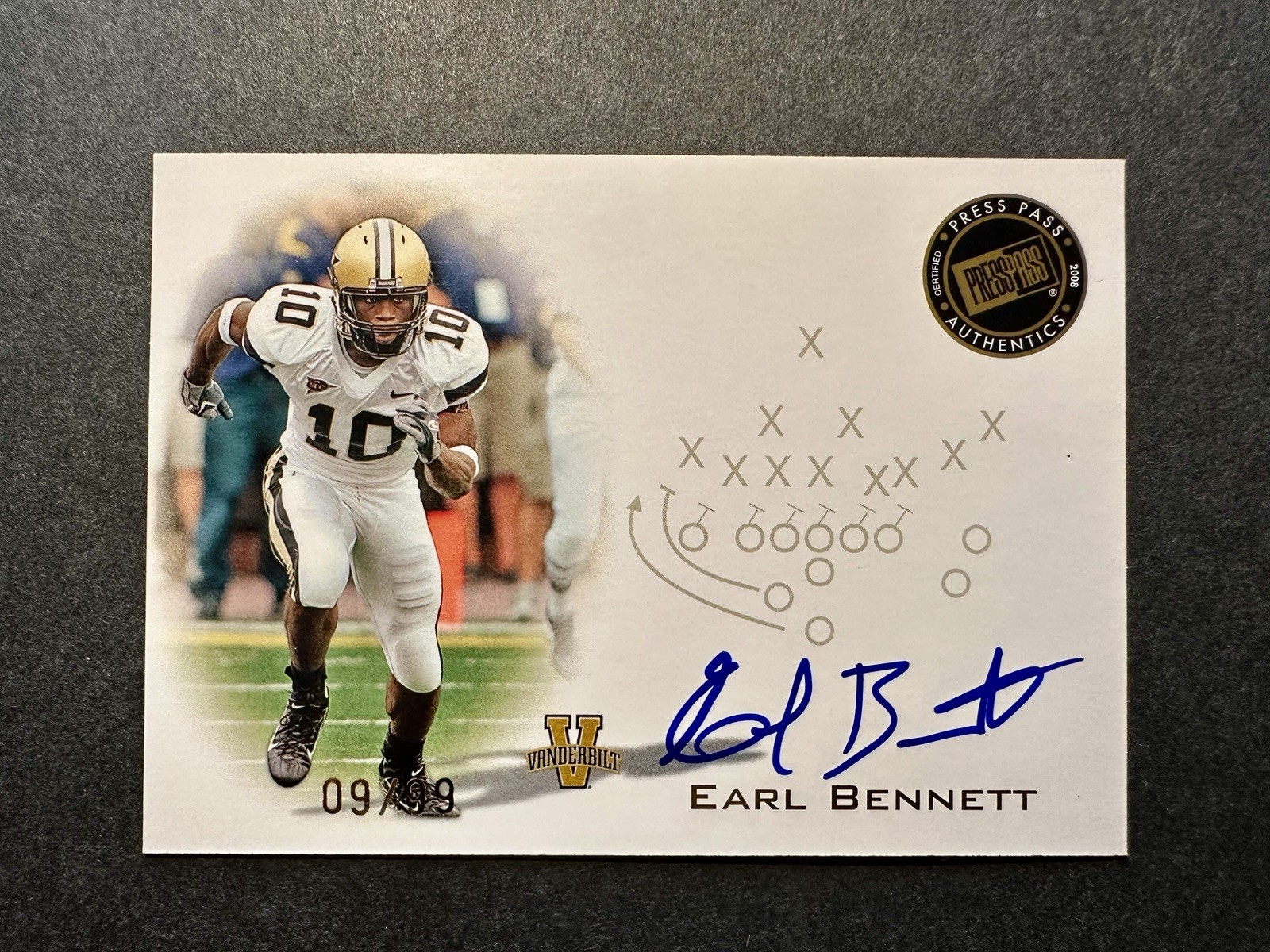 Earl Bennett Press Pass Autographs #PPSEB Base