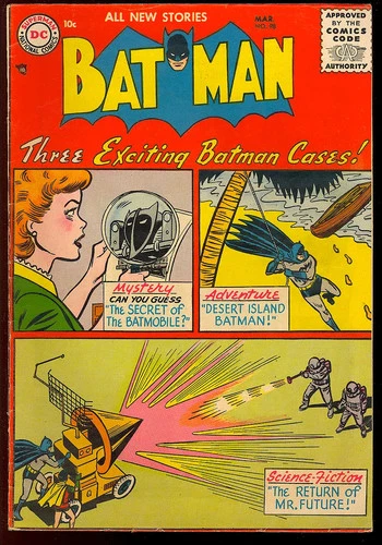 Batman #98 Nice Unrestored Late Golden Age Superhero Vintage DC Comic 1956 VG+