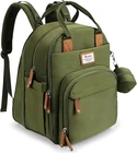 XL Diaper Bag Backpack-Expandable Baby Bag-Changing Pad,Insulated Bottle Holders