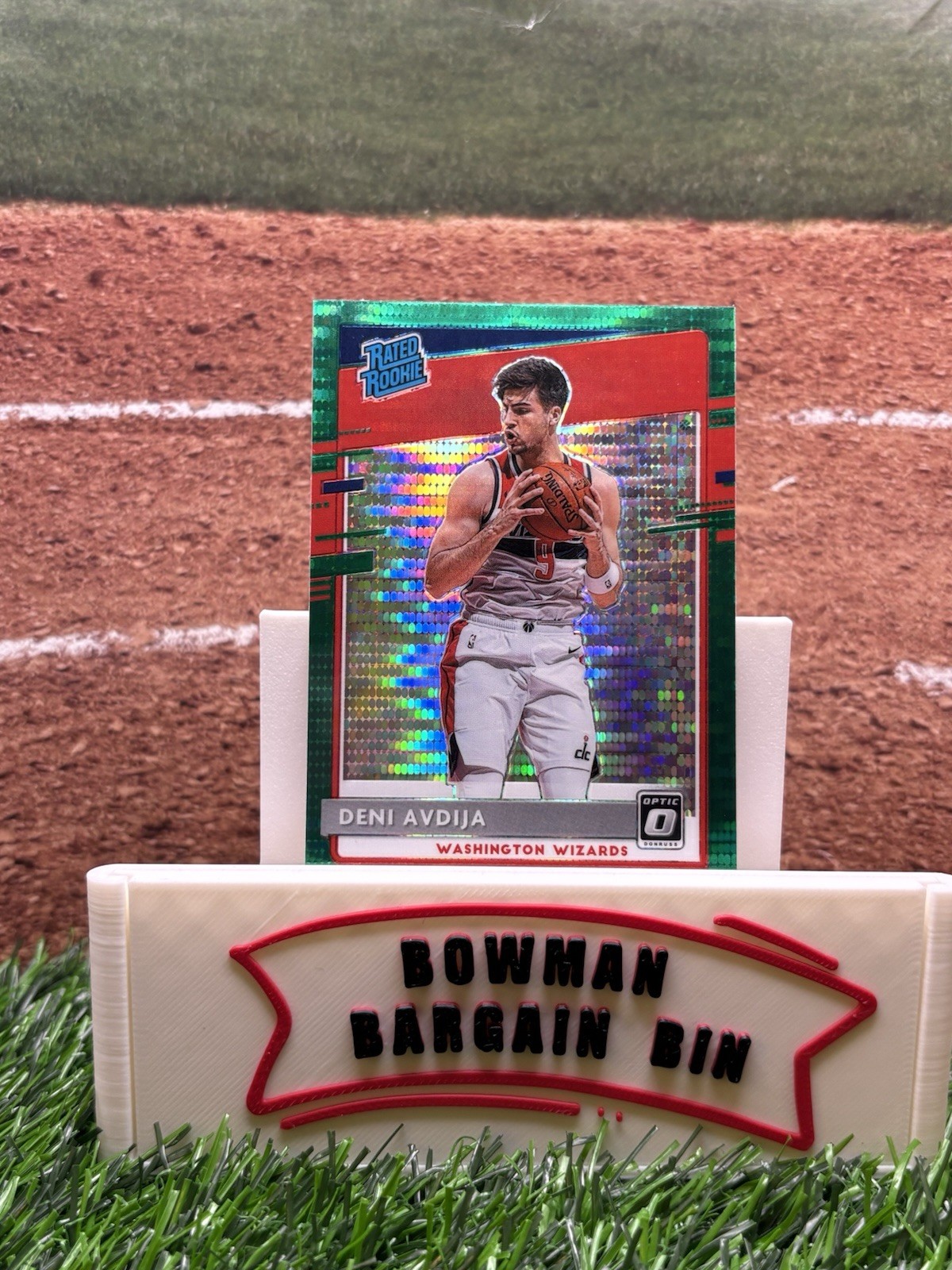 2020-21 Donruss Optic Deni Avdija Green Pulsar Fanatics Prizm Rated Rookie #159