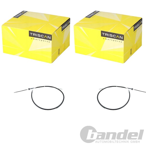 2X Triscan Handbremsseil Hinten Beidseitig Passend FüR Seat Cordoba Ibiza VW POL-image