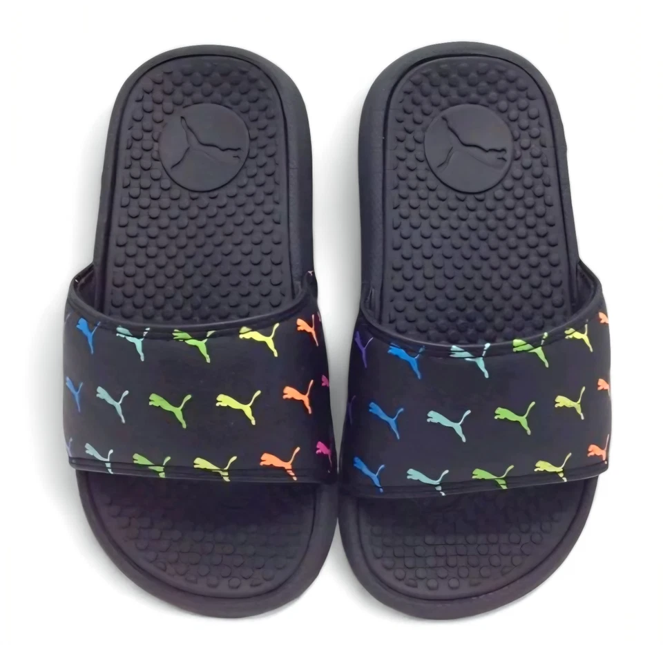 SANDALIAS PUMA COOL CAT AUDACES DESLIZABLES NEGRAS TURQUESA ROSA NIÑOS TALLA 2 Foto 4 de 4