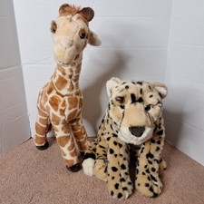 Toys R Us 2012 Cheetah FAO SCHWARZ  2002 Geoffrey Giraffe Stuffed Animal Plush