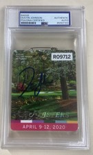 Dustin Johnson Signed Autograph Auto 2020 Masters Golf Badge PSA/DNA