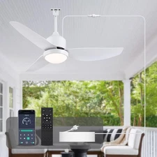 BZX Waterproof Outdoor Ceiling-Fan with Light - 42" Modern Ceiling Fans with ...