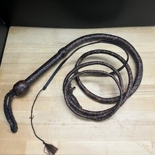 Real Leather BULLWHIP 08-10Feet Long 16 Plaits
