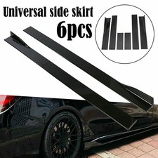 Pair Gloss Side Skirts Rocker Splitter Lip Forhonda Civic Si Ex Lx Coupe Sedan