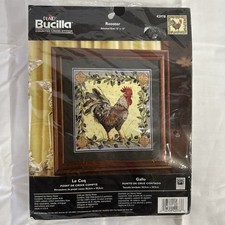 Bucilla Rooster Counted Cross Stitch Kit 42978 Sealed 12"x12"