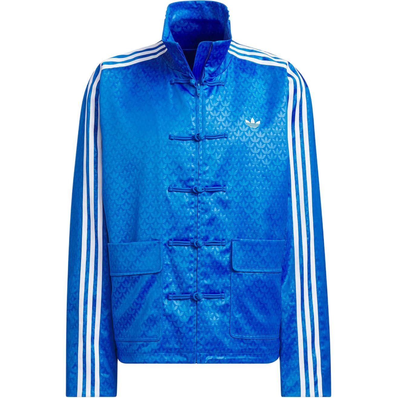 adidas originals SS24 Chinese Style Button Stand Collar Jacket Blue - JC9263