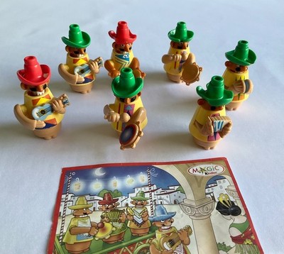 Ferrero Kinder Surprise Toys Siesta Singers Mexican Band Lot Of 7 Mini Figures