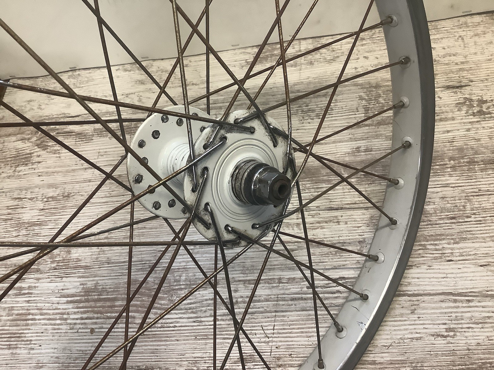 Old School Bmx Gt Super lace Wheelset Ukai Hoops Original Paint,Decals 36 Spoke