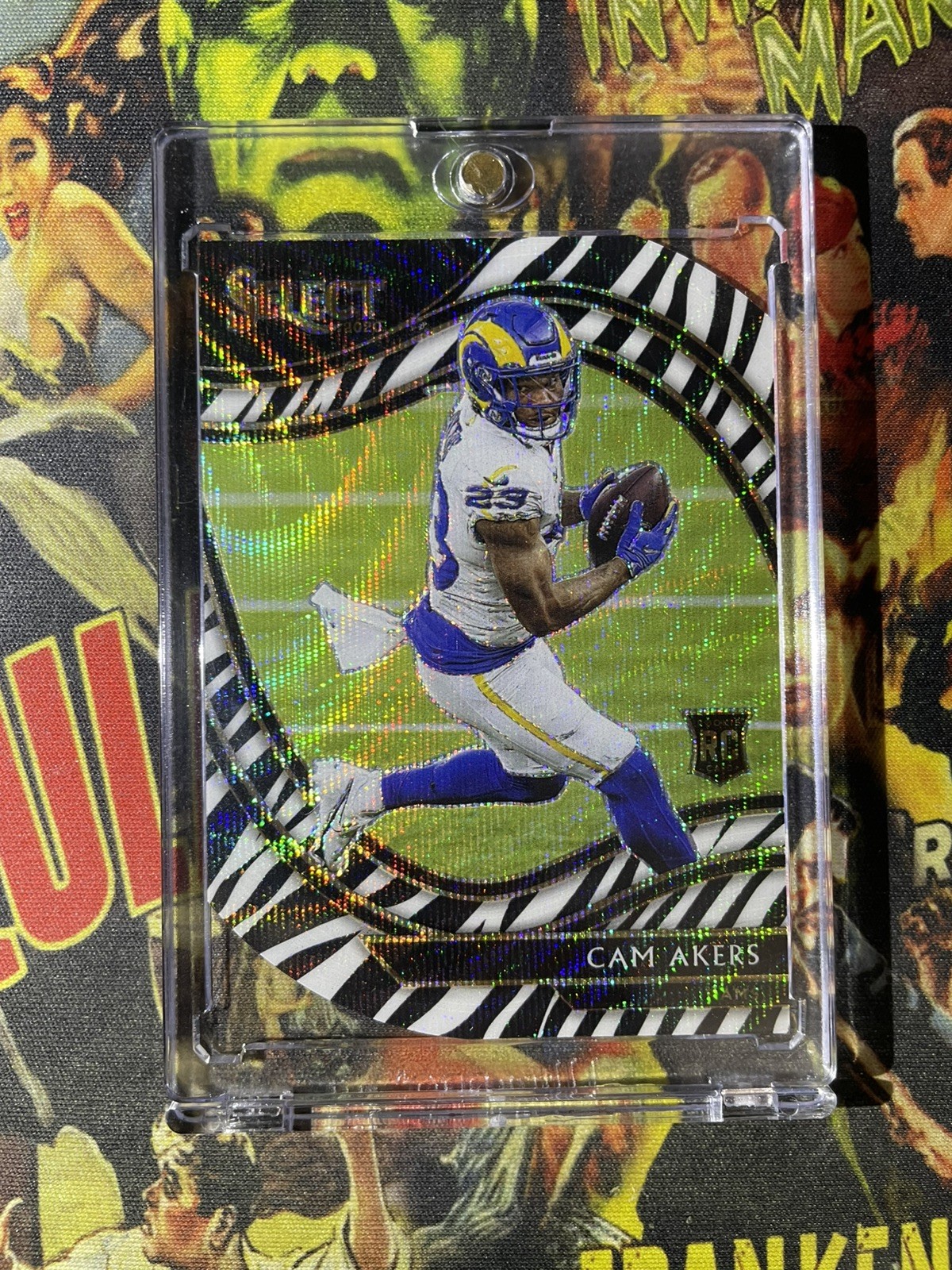 2020 Panini Select Cam Akers Field Level Zebra Rookie RC #355 Rams Seahawks