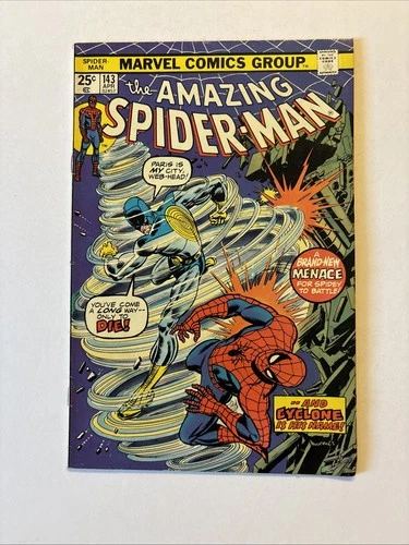 The Amazing Spider-Man #143 (Marvel Comics 1975) 1st Cyclone FN