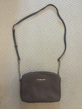 Borsa a tracolla Michael Kors PC-1505 Jet Set borsa in pelle saffiano grigio erica