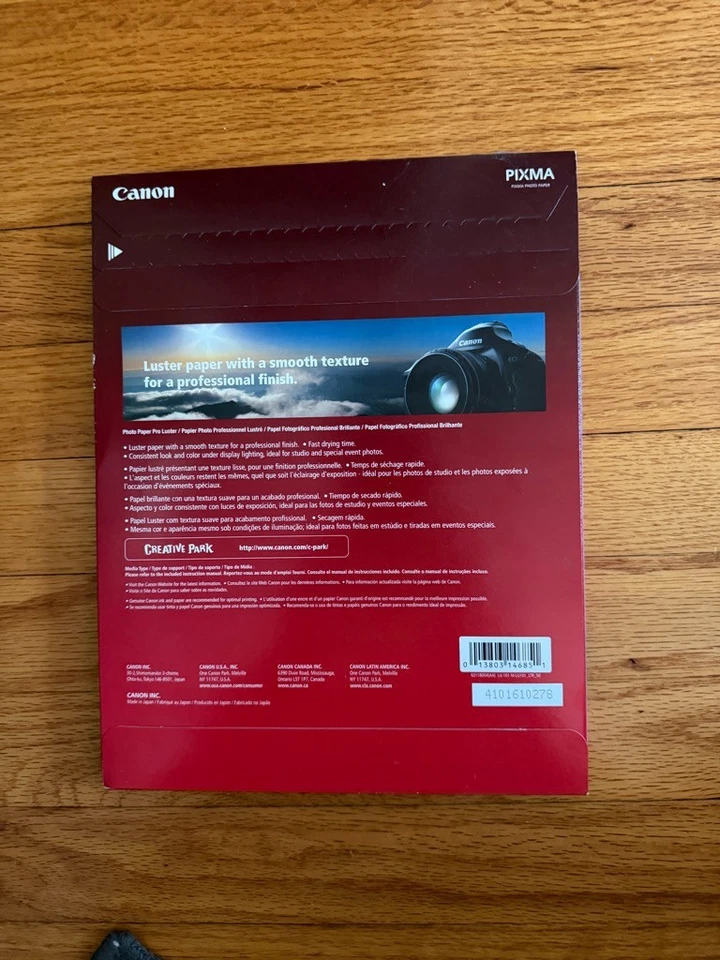 Canon Photo Paper Pro Luster LU-101 Sealed Pack of 50 Sheets - 8.5" x 11" - Image 2 of 2