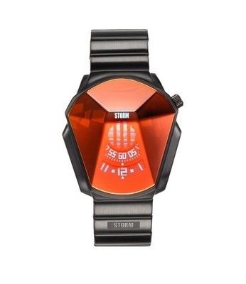 Herrenuhr Storm Darth mit rotem Zifferblatt und schwarzem Armband 47001/SL