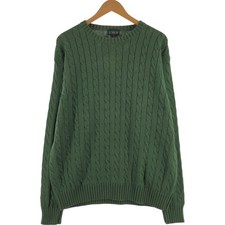 Vintage 90'S J.Crew cable knit cotton sweater size XL men's size XL