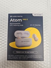 Audien Hearing Atom Pro 2 Rechargeable OTC Hearing Aids NEW