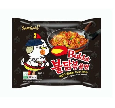 Korean Buldak Samyang - Box of 4 packs - Extreme spicy Hot Chicken Flavour
