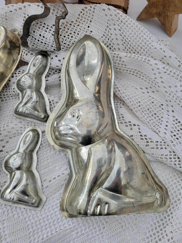 Antike Backform Hase - 4teiliges SET - Shabby - Vintage - als aus Omas Küche ♥ - Bild 3 von 4