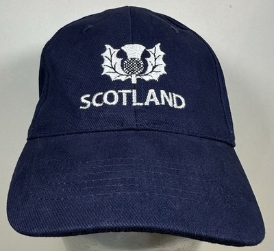 Scotland Hat Scottish Thistle Flower Cap Navy Blue UK Edinburgh