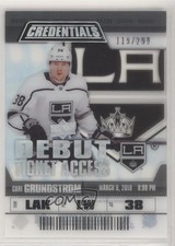 2019 Upper Deck Credentials Debut Ticket Access Acetate /299 Carl Grundstrom g8v