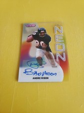 2025 Leaf Vivid Neon Andre Rison #NA-AR1 5/5 Technicolor Autographed. Falcons