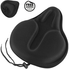 Comfort Bike Seat Cushion Soft Gel Extra Wide Big Bum Bicycle Saddle Pad Sporty