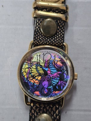 Vintage Automatik Uhr Mechanisch Handaufzug mit Hologramm DRACHE verziert