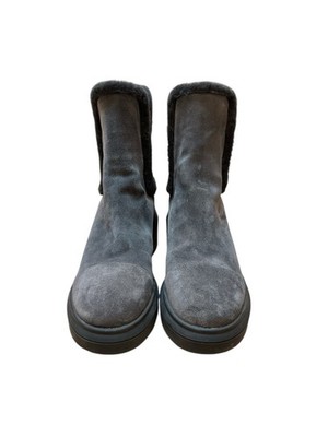 Stuart Weitzman Women's SC889 Block Heel Gray Suede Ankle Boots Size 8.5B