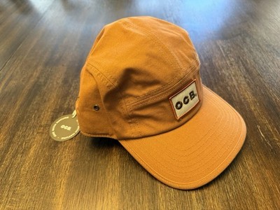 NEW OCB One With Nature Five Panel Cotton Hat Adjustable Orange