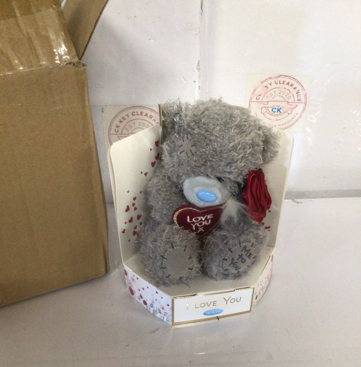 Me to You Tatty Teddy Plush 15cm-High I Love You Bear With Rose On Luxury ..
