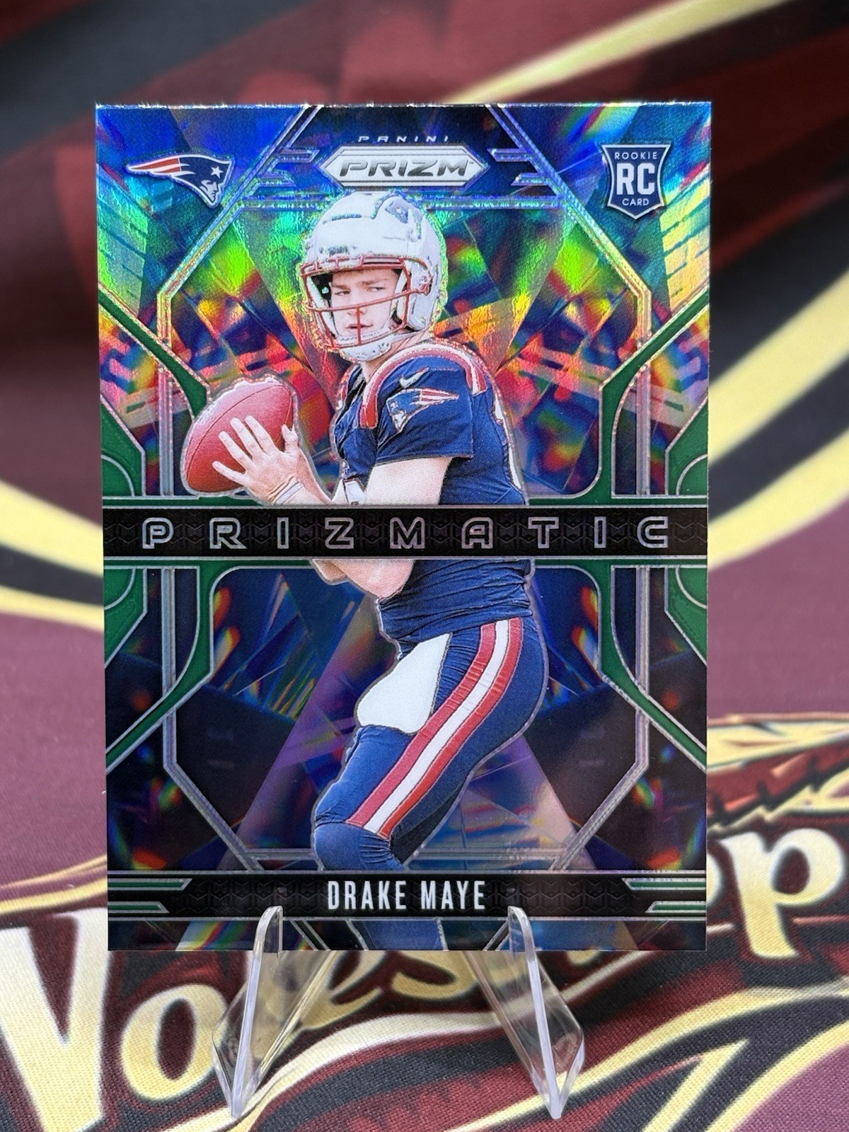 2024 Panini Prizm #2 Drake Maye Prizmatic Green Prizm
