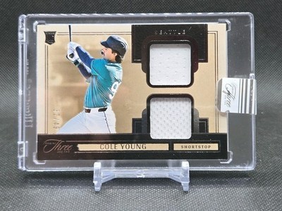 2025 Panini Three and Two Prospect Dual Jerseys Cole Young /49 #PDJ-CY Mariners