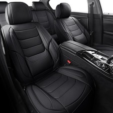 Leather Car Seat Covers Full Set Breathable Automotive Seat Covers Waterproof...