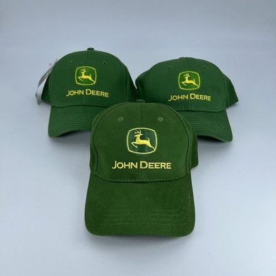 John Deere Mens Cotton Twill Logo Logo Trail Hat Baseball Cap Black, Black, One Size
