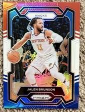 Jalen Brunson SP 2023-24 Panini Prizm Red White Blue Prizm #9 New York Knicks