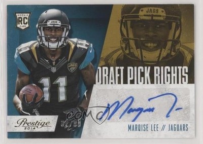 2014 Panini Prestige Draft Picks Rights 37/99 Marqise Lee Rookie Auto RC r7d