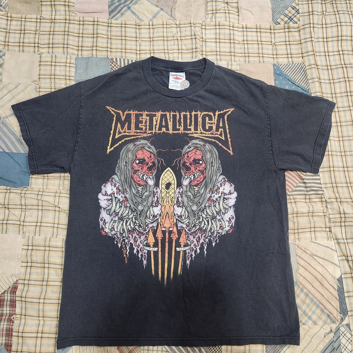 Metallica 2003 Summer Sanitarium Tour Shirt L Pushead Vintage