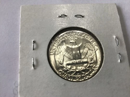 1962 d silver washington quarter. bU