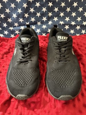 RBX Mens Size US10  Black Athletic Running Sneaker Preowned Good Condition