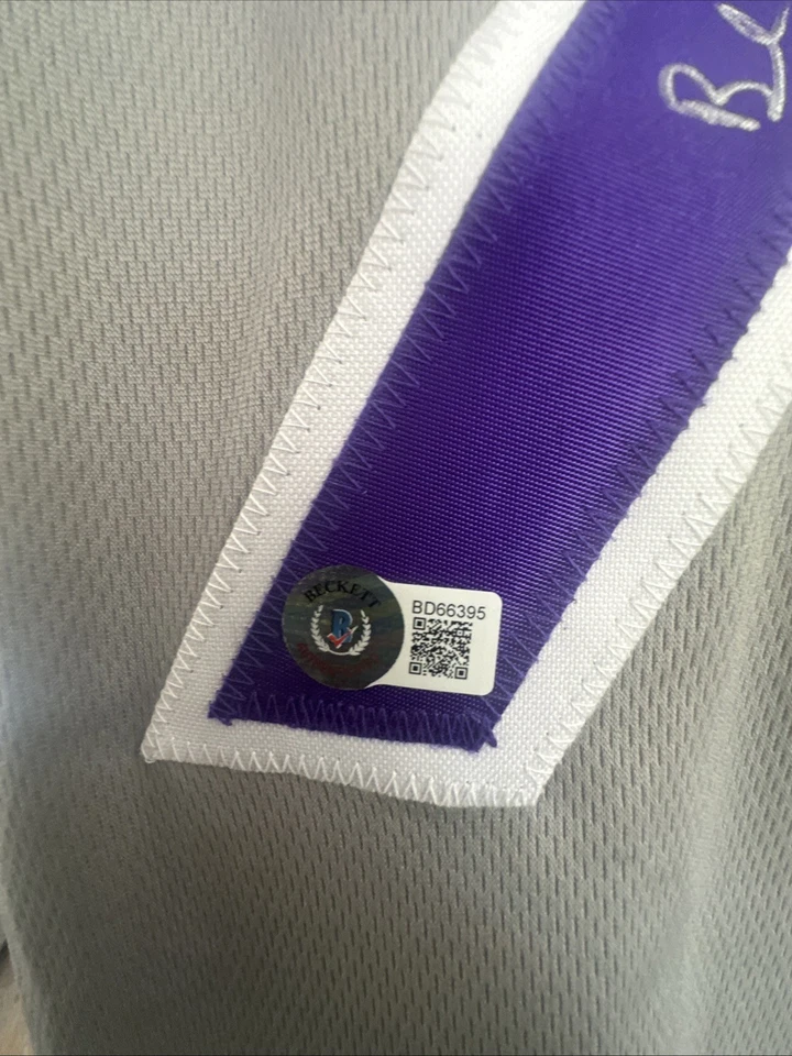 Camiseta deportiva personalizada firmada por Brendan Rodgers autógrafo certificación Beckett Foto 3 de 4