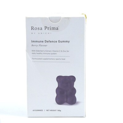 Unichi Rosa Prima Immune Defence Gummy 60 Gummies Elderberry, Zinc, Vitamin C 