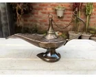Aladdin Genie Chirag Vintage Style Handcrafted Brass Aladin Oil Lamp Home