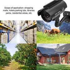 Solar Powered Waterproof Imitation Dummy Security Fake Camera With Flashing LED